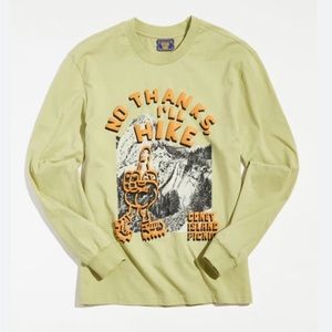 Coney Island Picnic ‘No Thanks I’ll Hike’ long sleeved men’s tee size Medium